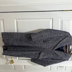 Topshop Blue houndstooth coat sz 2